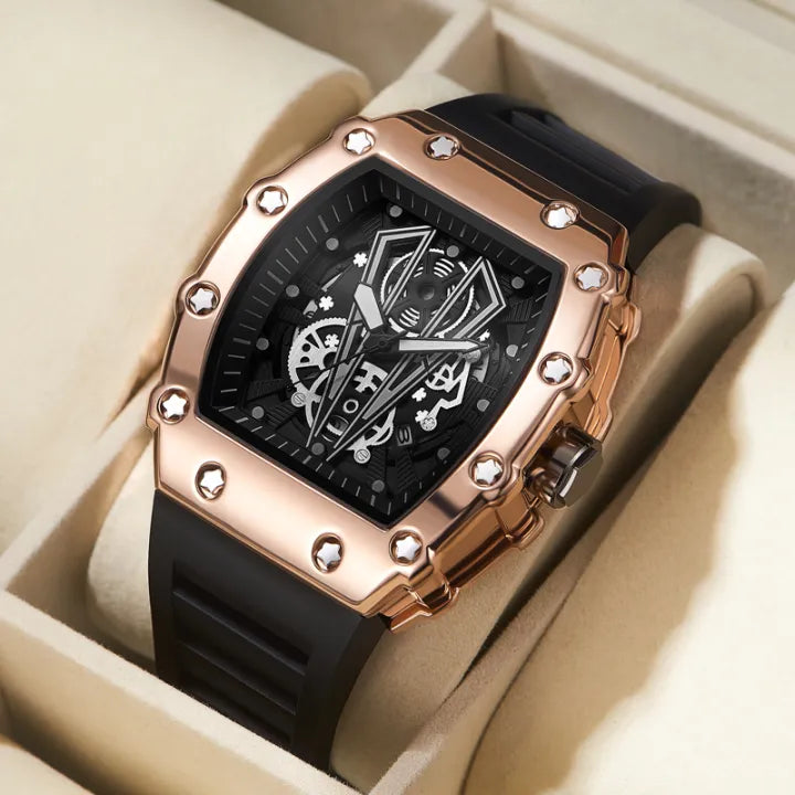 Men's Square Sport Watch – Quartz, Waterproof, Luminous.