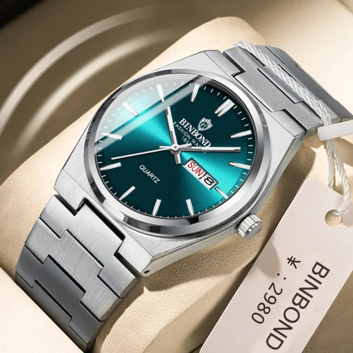 BINBOND Men's Quartz Watch – Waterproof & Luminous