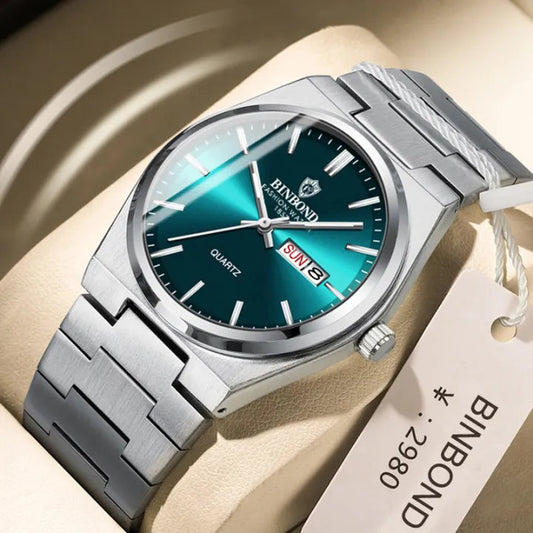 BINBOND Men's Quartz Watch – Waterproof & Luminous