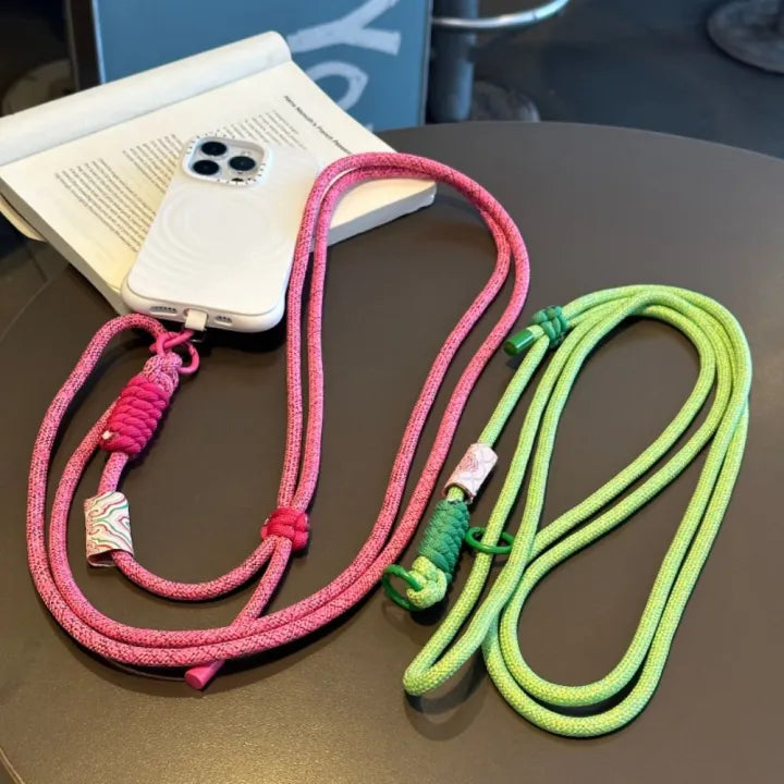 Retro Adjustable Phone Lanyard Dual-use neck or crossbody strap. Stylish, hands-free, and perfect for women and girls.